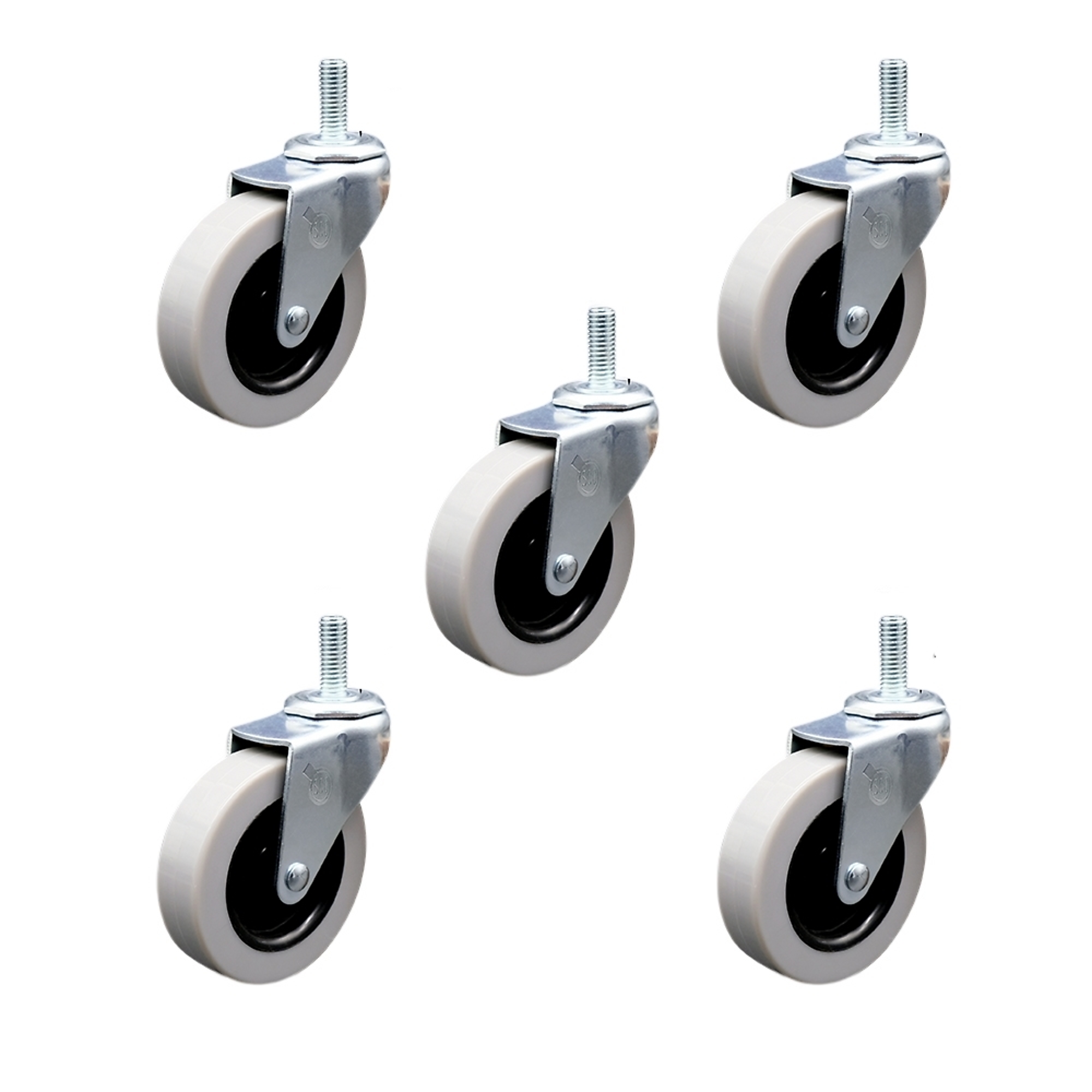 Service Caster, 3in. Stem Casters, Wheel Diameter 3 in, Caster Type